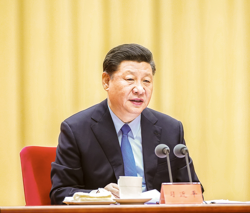 2019年5月31日，“不忘初心、牢記使命”主題教育工作會議在北京召開。中共中央總書記、國家主席、中央軍委主席習(xí)近平出席會議并發(fā)表重要講話。 新華社記者 鞠鵬/攝