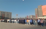 醫(yī)學技術與信息管理系組織第十三周升國旗儀式